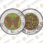 Austria 🇦🇹 Silver / Niobium Coin 2017 € 25 Microcosm.
