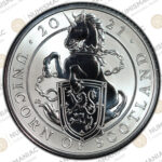 Great Britain 🇬🇧 2021 Queens Beasts Unicorn of Scotland 50p Silver Proof Coin 1/4oz PCGS 🔝 PR70 🔝. - Image 2