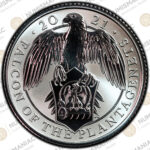 Great Britain 🇬🇧 2021 Queens Beasts Falcon of Platagenets 50p Silver Proof Coin 1/4oz PCGS 🔝 PR70 🔝. - Image 2