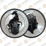Great Britain 🇬🇧 2021 Queens Beasts Greyhound of Richmond 50p Silver Proof Coin 1/4oz PCGS 🔝 PR70 🔝.
