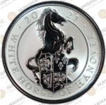 Great Britain 🇬🇧 2021 Queens Beasts White Horse Hanover 50p Silver Proof Coin 1/4oz PCGS 🔝 PR70 🔝. - Image 2