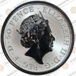 Great Britain 🇬🇧 2021 Queens Beasts Greyhound of Richmond 50p Silver Proof Coin 1/4oz PCGS 🔝 PR70 🔝. - Image 3