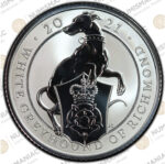 Great Britain 🇬🇧 2021 Queens Beasts Greyhound of Richmond 50p Silver Proof Coin 1/4oz PCGS 🔝 PR70 🔝. - Image 2