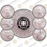 Greece 🇬🇷 2018 Silver Coins Set 6x6€ Prominent Greek Economists. - Image 2