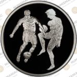 Greece 🇬🇷 2004 Silver Coin € 10 Olympic Games Football PCGS 🔝PR70DCAM🔝. - Image 2