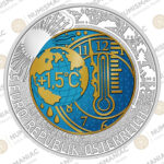 Austria 🇦🇹 2023 € 25 Global Heating Silver/ Niobium Coin PCGS 🔝MS70 🔝. - Image 3