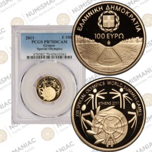 Greece 🇬🇷 2011 Gold Coin € 100"Athens Special Olympics" 🔝PCGS PR70 DCAM🔝