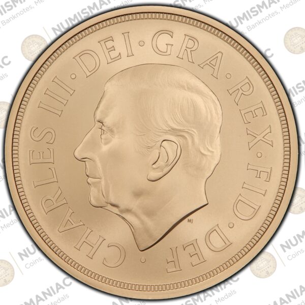Great Britain 🇬🇧 2022 Elizabeth II Memorial Five Sovereign Piece BU Matt Finish Gold Bullion Coin PCGS MS70 B