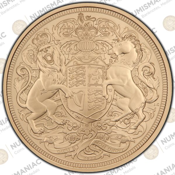 Great Britain 🇬🇧 2022 Elizabeth II Memorial Five Sovereign Piece BU Matt Finish Gold Bullion Coin PCGS MS70 A