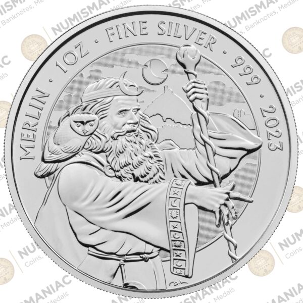 Great Britain 🇬🇧 Myths and Legends - Merlin 2023 1oz Silver Bullion Coin. a