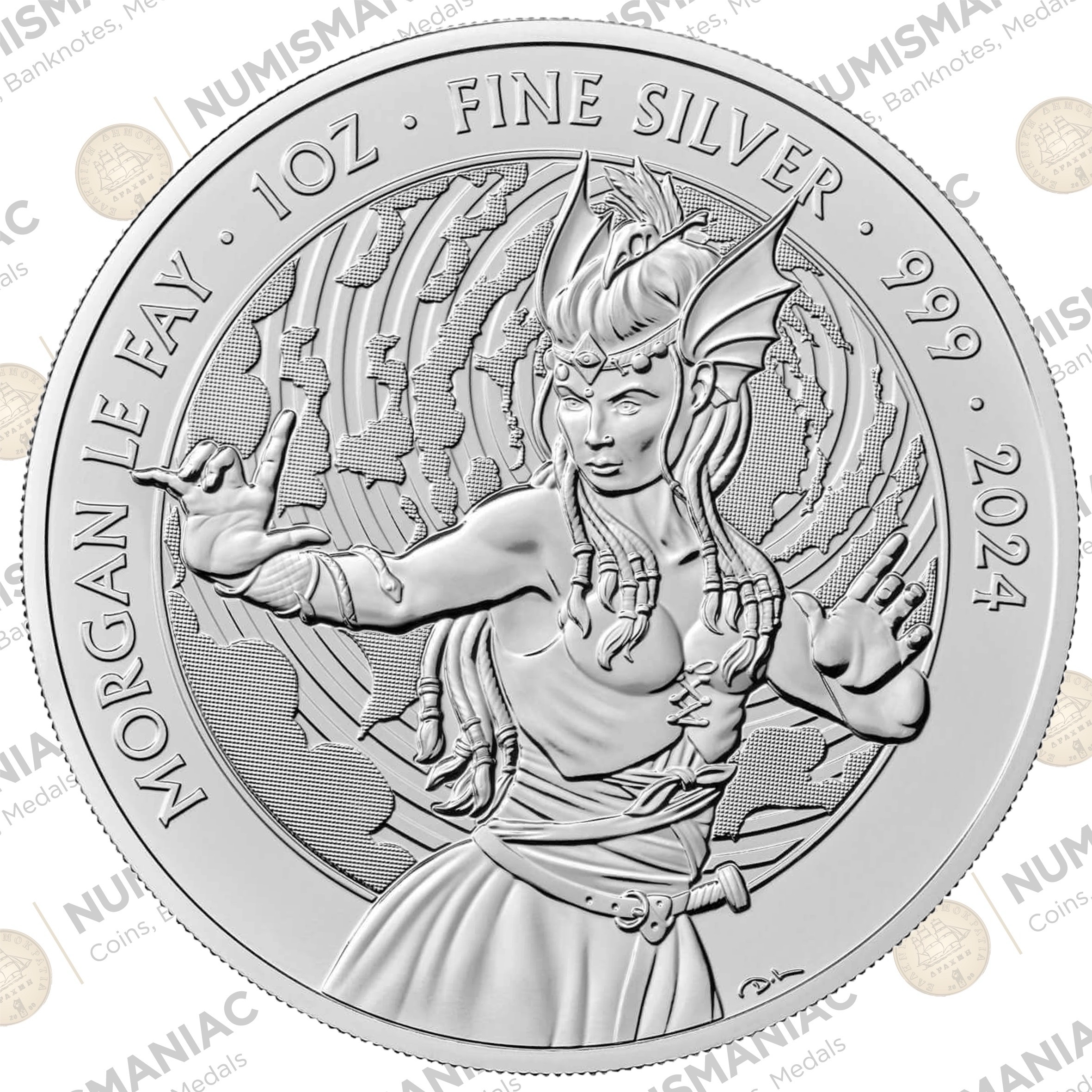 Great Britain 🇬🇧 Myths and Legends - Morgan Le Fay 2024 1oz Silver Bullion Coin. a