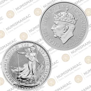 Great Britain 🇬🇧 1 Britannia " The Coronation King Charles III" 2023 1oz Silver Bullion Coin.