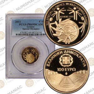 Greece 🇬🇷 2011 Gold Coin € 100"Athens Special Olympics" PCGS PR69 DCAM.