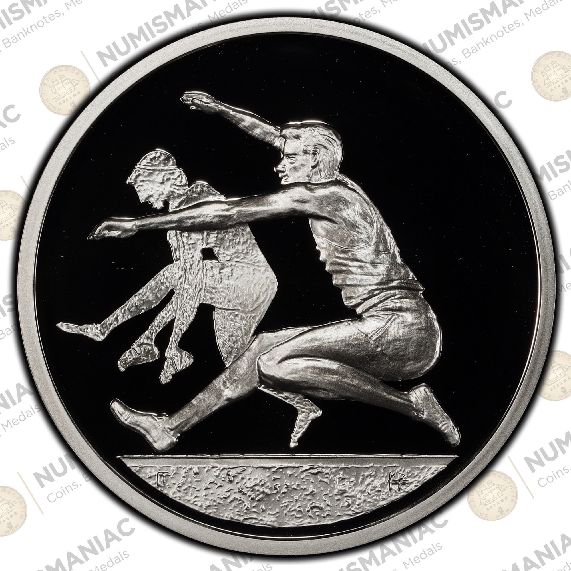 Greece 🇬🇷 10 Euro 2003 "Long Jump" 1oz Silver Bullion Proof Coin with capsule.A