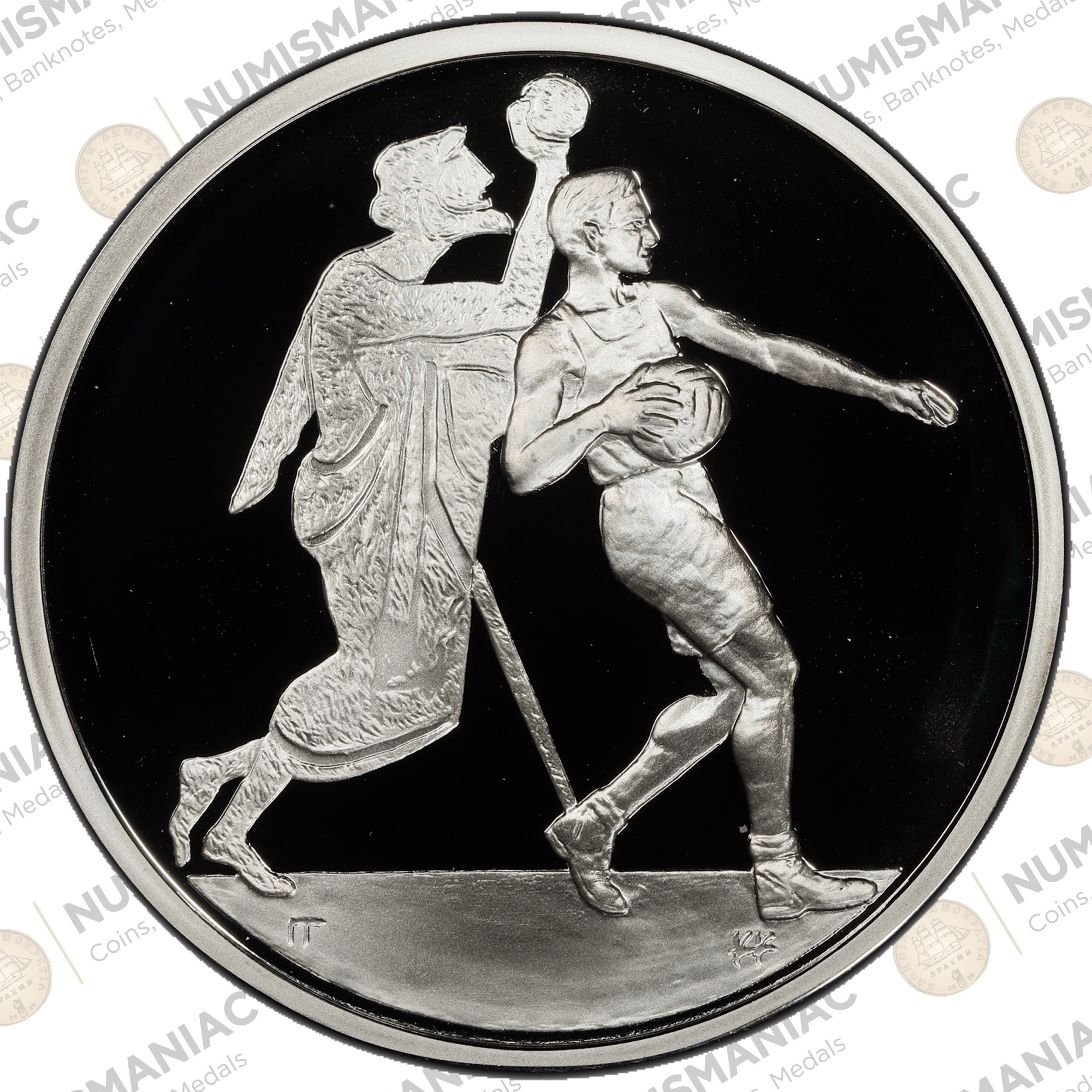 Greece 🇬🇷 10 Euro 2003 "Handball" 1oz Silver Bullion Proof Coin with capsule.A
