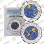Austria 🇦🇹 Silver / Niobium Coin 2015 € 25 Cosmology PCGS 🔝MS70 🔝.