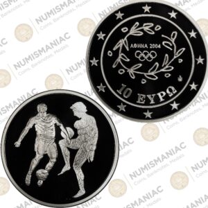 Greece 🇬🇷 10 Euro 2003 "Football" 1oz Silver Bullion Proof Coin with capsule.