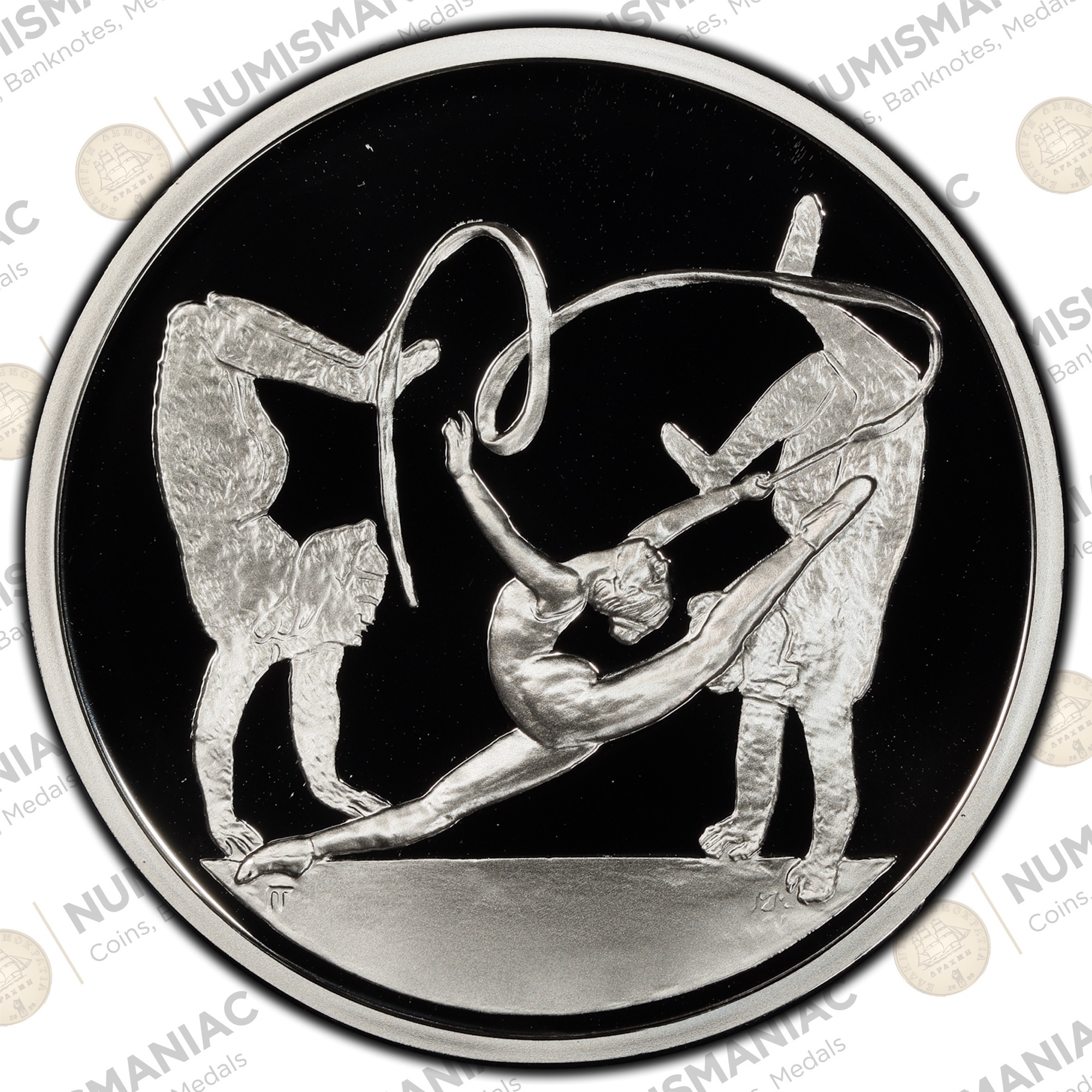 Greece 🇬🇷 10 Euro 2003 "Rhythmic Gymnastics" 1oz Silver Bullion Proof Coin with capsule.a