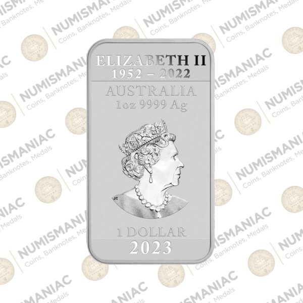 Australia 🇦🇺 Perth Mint RECTANGLE DRAGON 2023 1oz Silver Bullion Bar. B