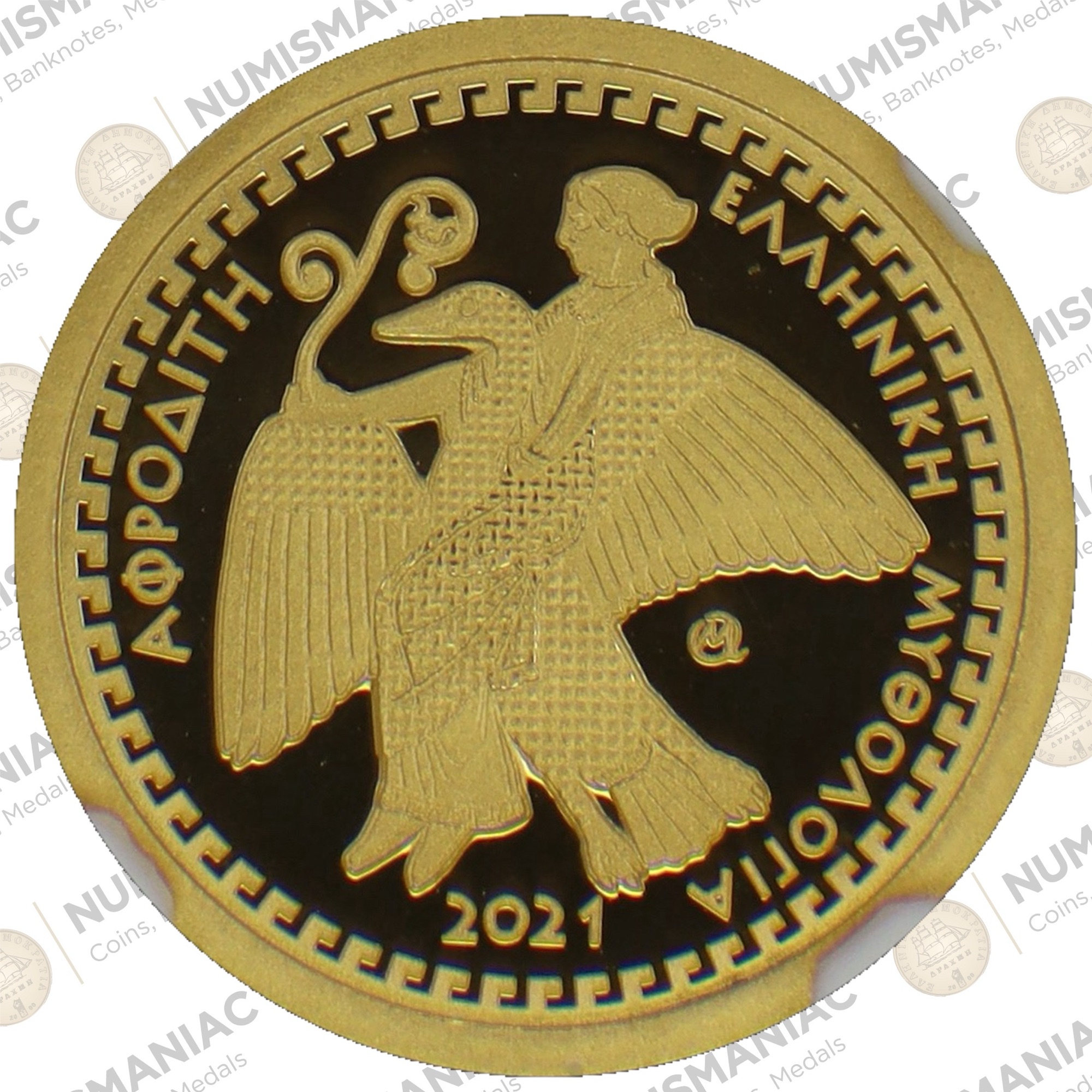 Greece 🇬🇷 2021 Gold Coin € 100 "Greek Mythology - The Olympian Gods - Αphrodite" NGC PR69UC. A