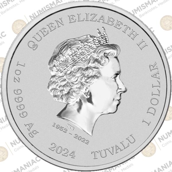 Tuvalu Perth Mint 1 oz Silver Bullion - PINK PANTER 2024 60th Anniversary $1.B
