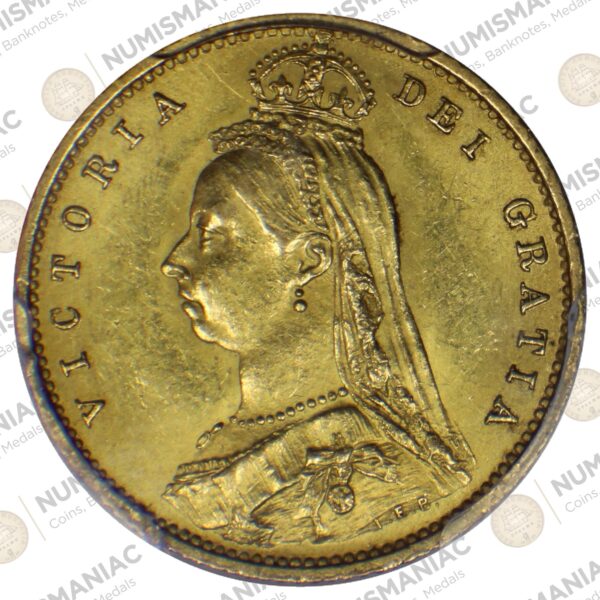 Great Britain 🇬🇧 Gold Coin 1887 Victoria Half Sovereign 1887 --- MS61 PCGS.B