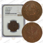 Greece 🇬🇷 Ioannis Kapodistrias 5 Lepta 1828 - Chase 136-F.c - XF Details