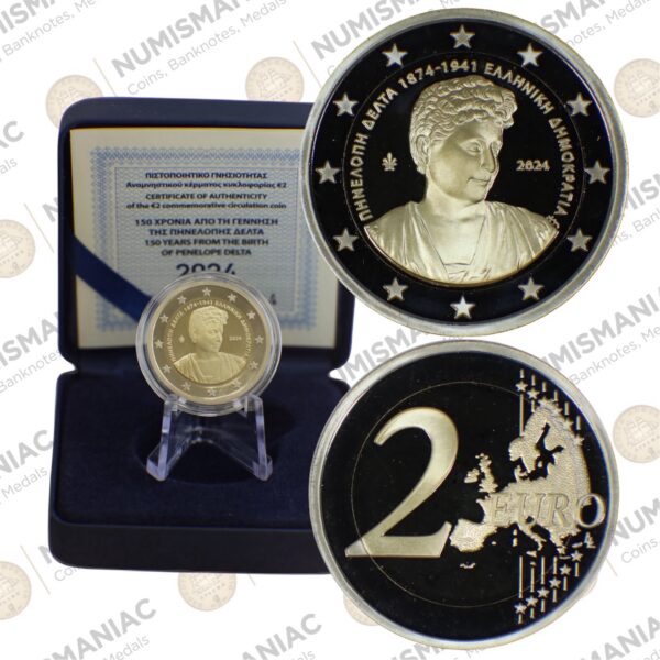 Greece 🇬🇷 2024 €2 Proof Coin "150 Years from the Birth of Penelope Delta”.