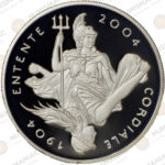 Great Britain 🇬🇧 2004 100th Anniversary of the Entente Cordiale Proof Silver Piedfort Coin. - Image 2