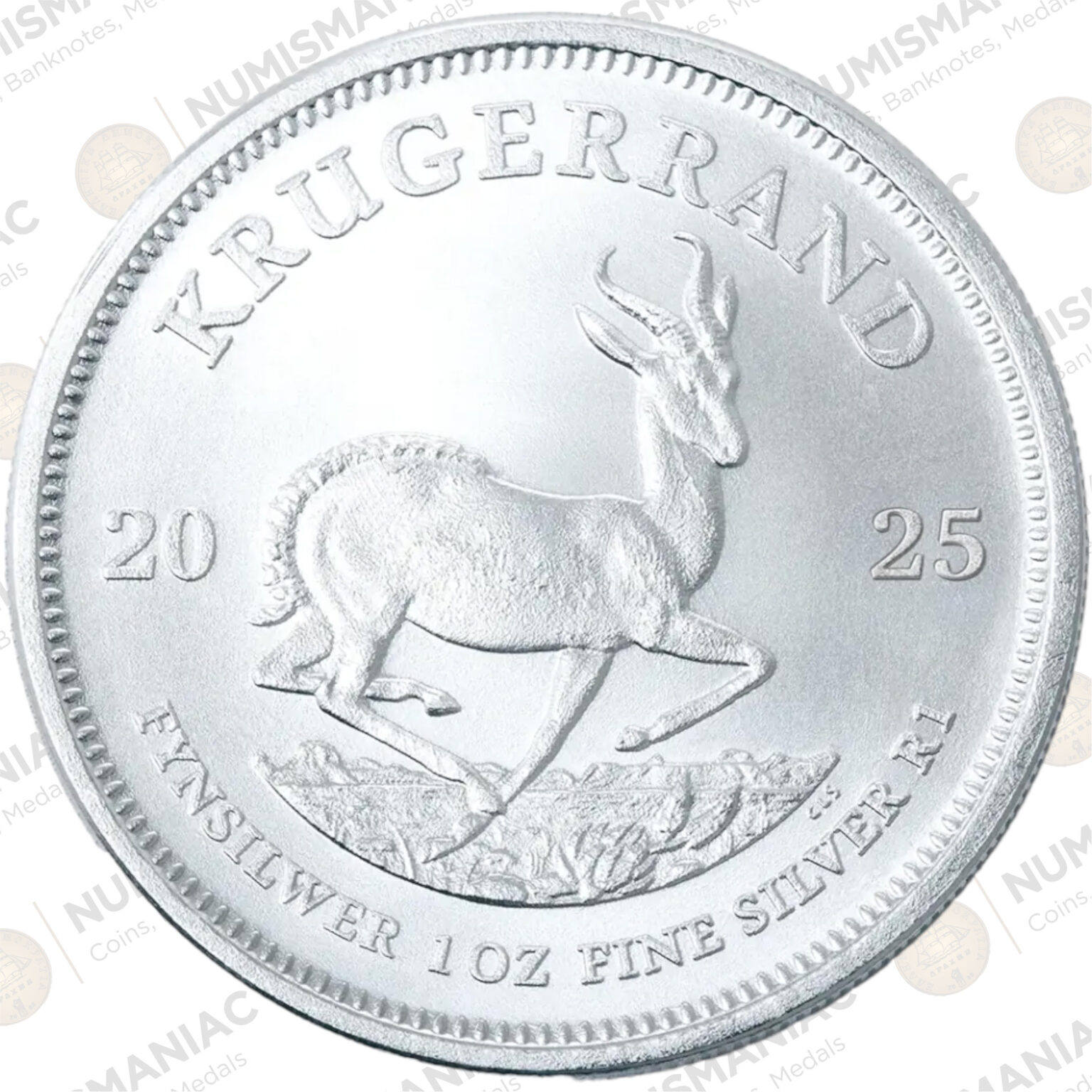 2025 South Africa 1 Oz Silver Krugerrand – Brilliant Uncirculated Bullion Coin
