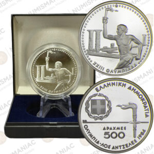 Greece 🇬🇷 1984 Proof Silver Coin 500 Drachmai, Olympia -Los Angeles.