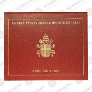 Vatican 2001 Vatican Coin Set – Last Lira Issue – Pope John Paul II – Official BU Set.