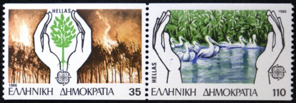 Greece 🇬🇷 1986 Europa set -- Protection of the Nature and the environment -- Imperforate  **