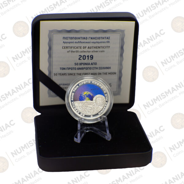 Greece 🇬🇷 2019 Silver Coin € 6 "50 Years since first Man on the Moon". - Image 4