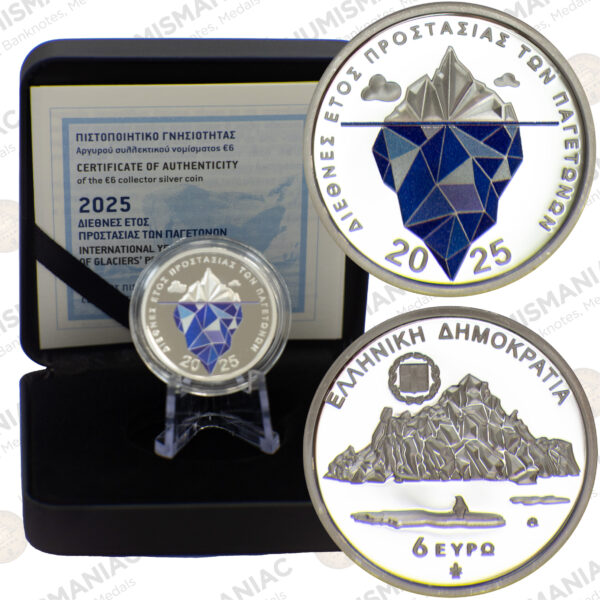 Greece 🇬🇷 2025 Silver Coin € 6 "International Year of Glaciers Preservation".