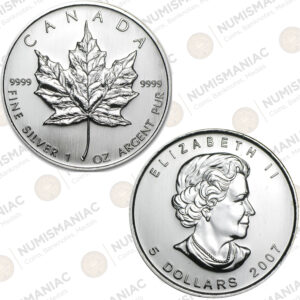 Canada 🇨🇦 Maple Leaf 2007 1oz Silver Bullion Coin.