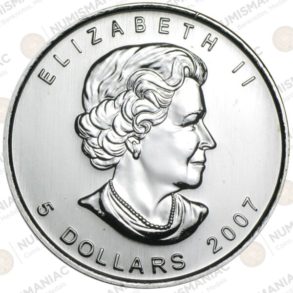 Canada 🇨🇦 Maple Leaf 2007 1oz Silver Bullion Coin. - Image 3