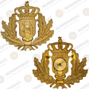 Greece 🇬🇷 Greek Army Cavalry Officer’s Cap Badge – Kingdom of Greece (Royal Crown Emblem).