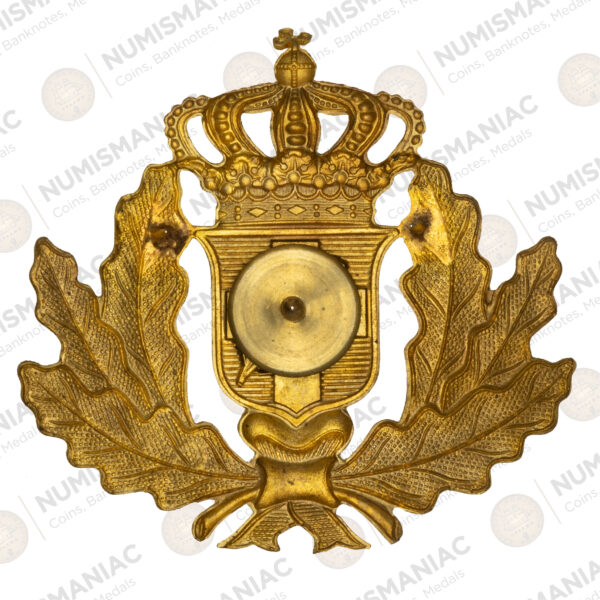 Greece 🇬🇷 Greek Army Cavalry Officer’s Cap Badge – Kingdom of Greece (Royal Crown Emblem). - Image 3