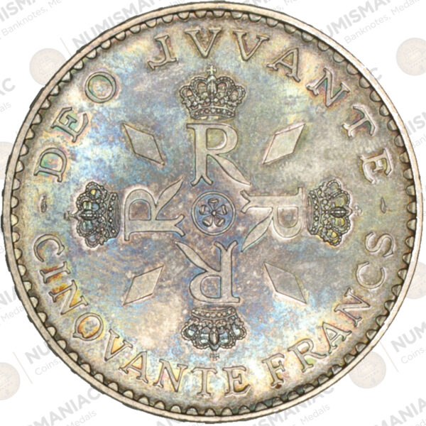 Monaco 🇲🇨 1974 Silver 50 Francs – Rainier III Anniversary of Reign Commemorative Coin . - Image 2