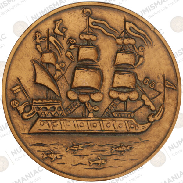 Greece 🇬🇷 Hellenic Navy Medal – Naval Week, designed by sculptor Yannis Parmakelis. - Image 2