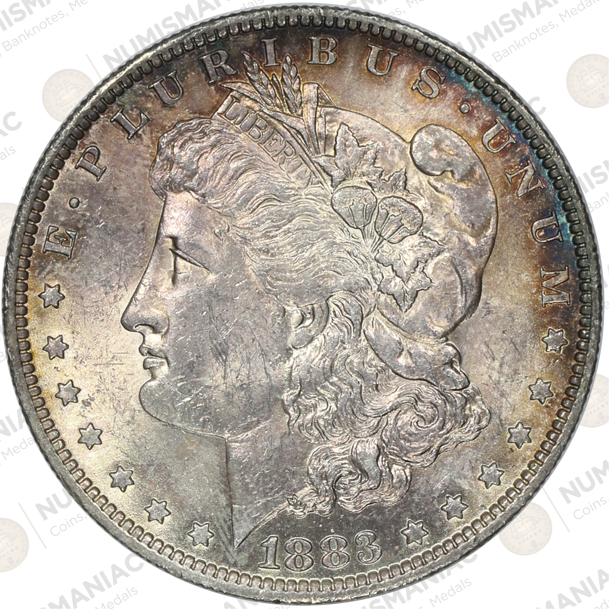 United States of America 🇺🇸 1883 UNC Silver "Morgan Dollar" -O- New Orleans Mint. - Image 3