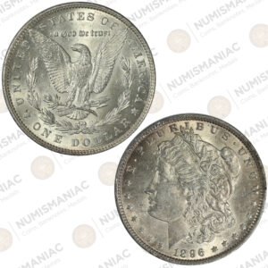 United States of America 🇺🇸 1896 UNC Silver "Morgan Dollar" Philadelphia Mint.
