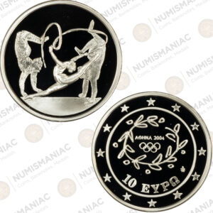 Greece 🇬🇷 2004 Silver Coin € 10 Olympic Games Rhythmic.