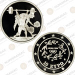 Greece 🇬🇷 2004 Silver Coin € 10 Olympic Games Weightlifting .