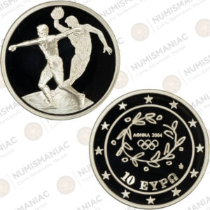 Greece 🇬🇷 2004 Silver Coin € 10 Olympic Games Discus.