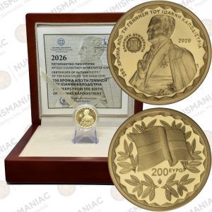 Greece 🇬🇷 2026 Gold Coin € 200 "250 Years from the Birth of Ioannis Kapodistrias".