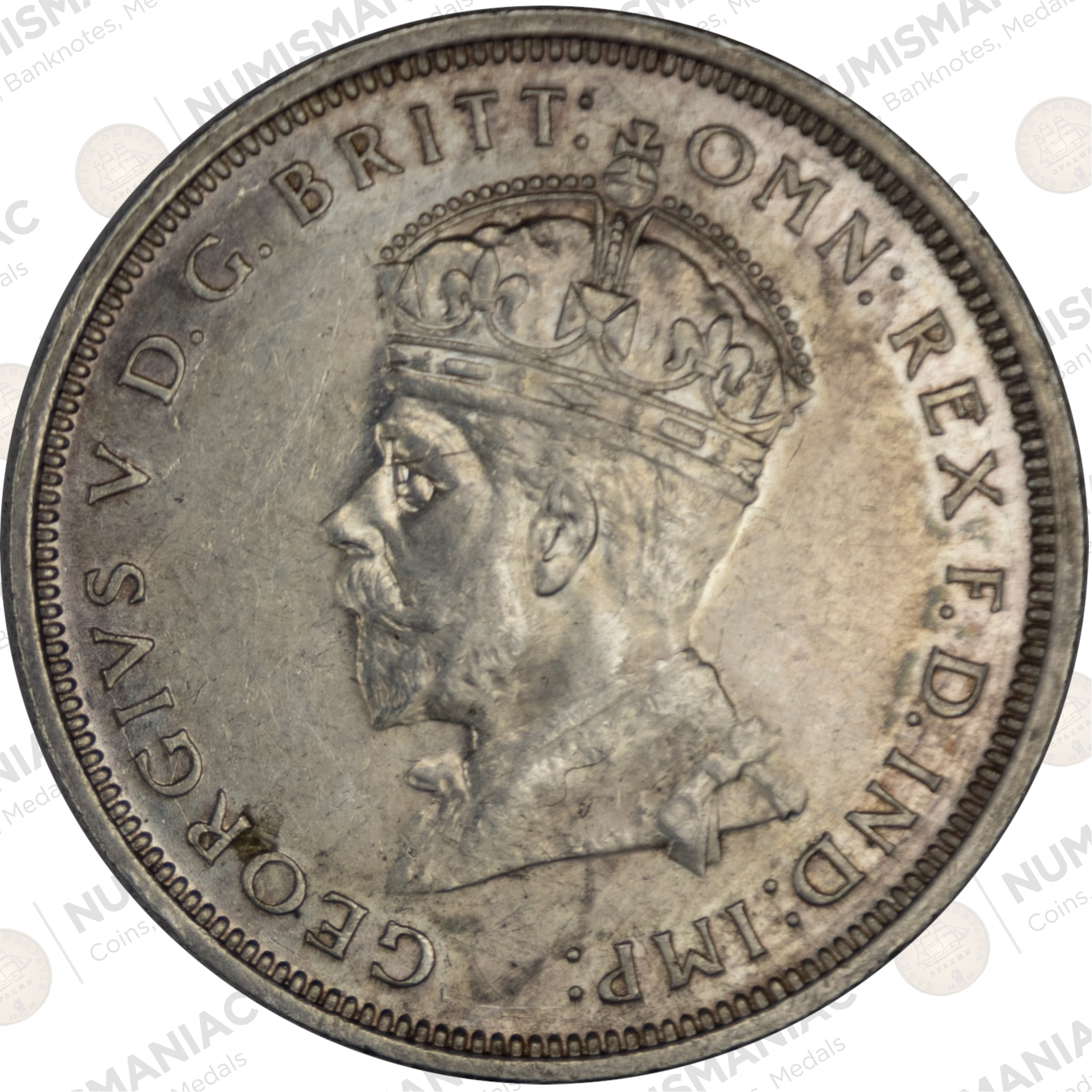 Australia 🇦🇺 1927 Silver Florin – King George V Parliament House Commemorative Coin(Ag /11.31gr / .925). - Image 3