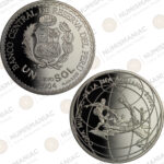 Peru 🇵🇪 2004 Silver Nuevo Sol Proof Coin – Germany 2006 FIFA World Cup Commemorative(Ag / 27gr/ .925).