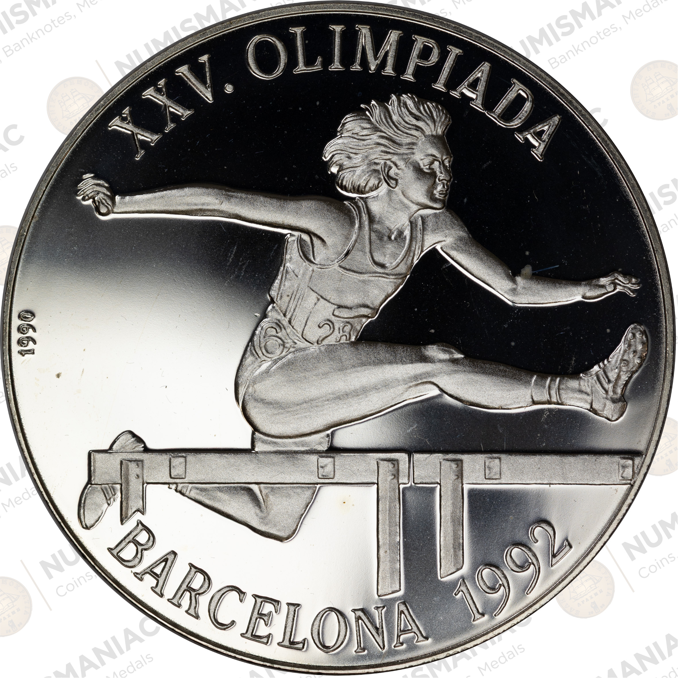 Cuba 🇨🇺 10 Pesos 1992 Silver Coin – Barcelona Olympic Games Commemorative (Ag / 28gr / .925). - Image 2